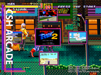 Arcade UI Streets of Rage 2 highlighted