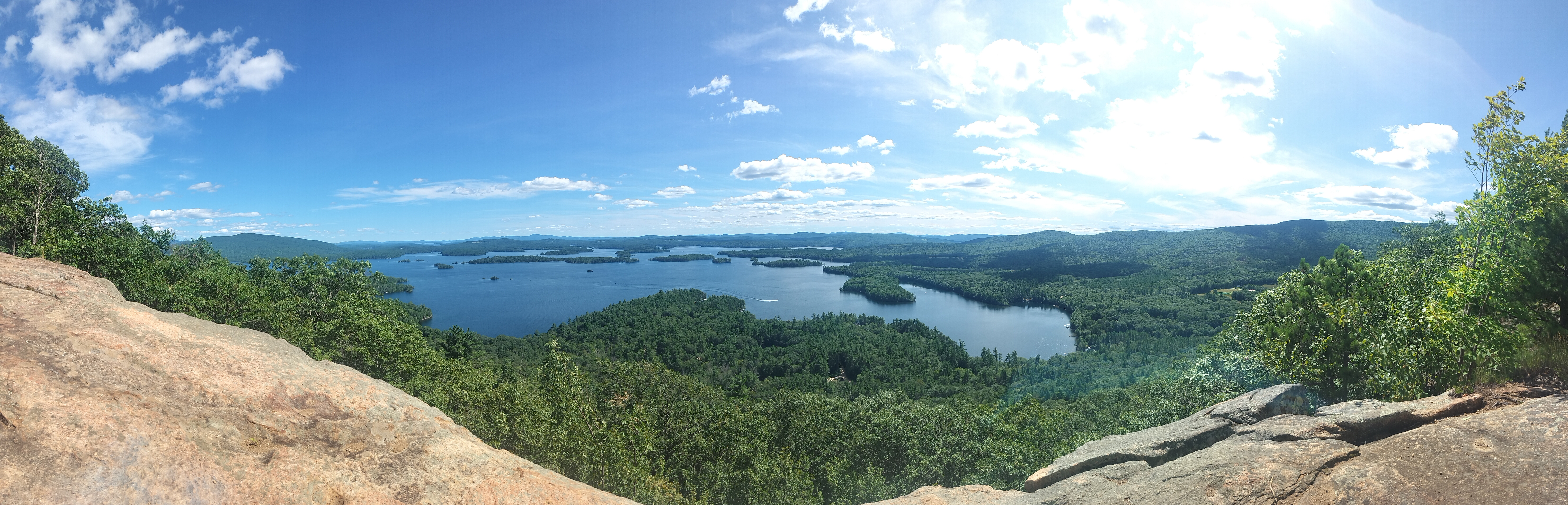 Squam Lake from Rattlesnake Mountain, NH (panoramic shot)